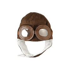 Load image into Gallery viewer, Winter Warm Baby Toddler Boys Girls Kids Pilot Aviator Hats Unisex Adjustable Solid Color Cap Hat Beanie Brown Black
