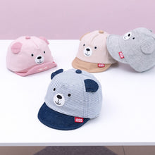 Load image into Gallery viewer, Cartoon Bear Soft Brim Baseball Cap Stripped Summer Baby Hat Baby Boy Sun Caps
