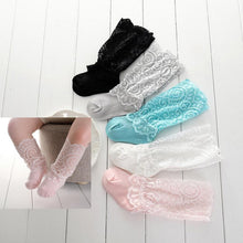 Load image into Gallery viewer, New baby lace pile toddler toddler socks mesh breathable baby socks
